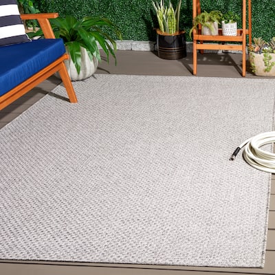 SAFAVIEH Sisal All Weather Hammie Indoor/Outdoor Waterproof Patio Backyard Rug