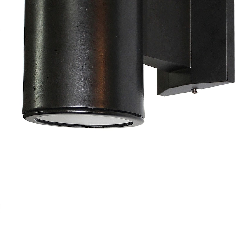 LED Light Drum Sconce in Black finish