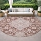 preview thumbnail 77 of 101, Machine Washable Indoor/ Outdoor Traditional Mankato Chantille Rug Paprika - 8' x 8'