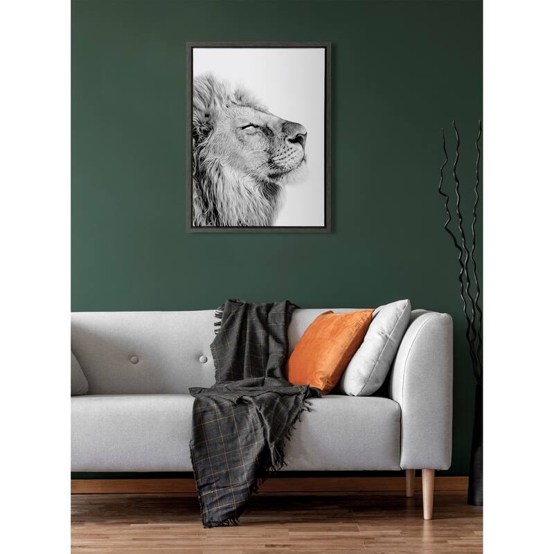 Kate and Laurel Sylvie Self Actualizing Lion Canvas by Amy Peterson