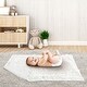 preview thumbnail 3 of 3, White Floral Rose Girl Baby Receiving Security Swaddle Blanket - Flower Luxurious Elegant Princess Vintage Boho Shabby Chic
