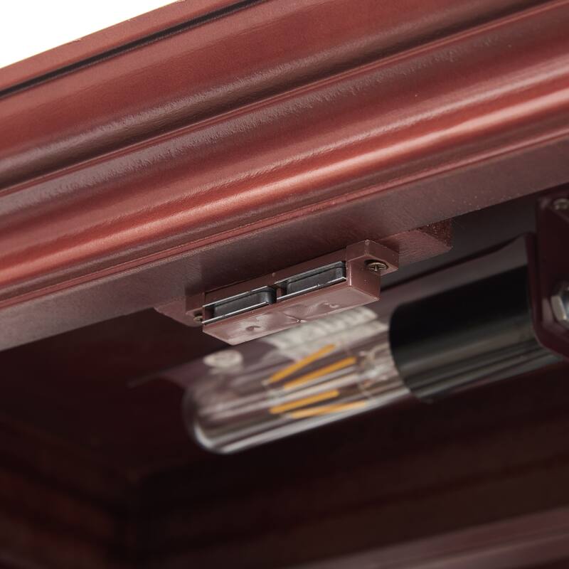 Lighted Curio Display Cabinet with Tempered Glass Doors, Curio Cabinet with Adjustable Shelves & Mirrored Back Panel