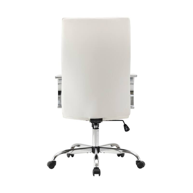 Modern Adjustable Office Chair - Leather Conference Chair with Swivel & Tilt - Tall High-Back Executive Desk Chair