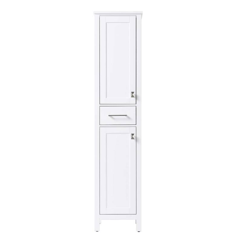 Quentin Bath Storage Cabinet (16-28 In.) - White - 16"