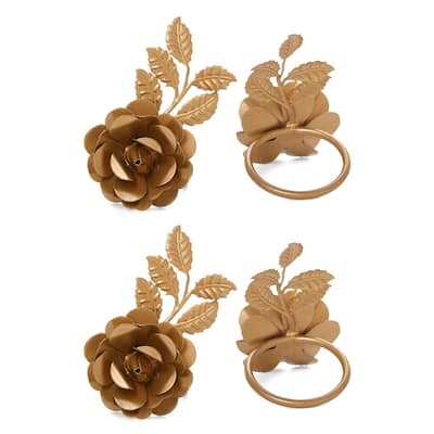 Napkin Rings Set of 8 (Golden Rose)