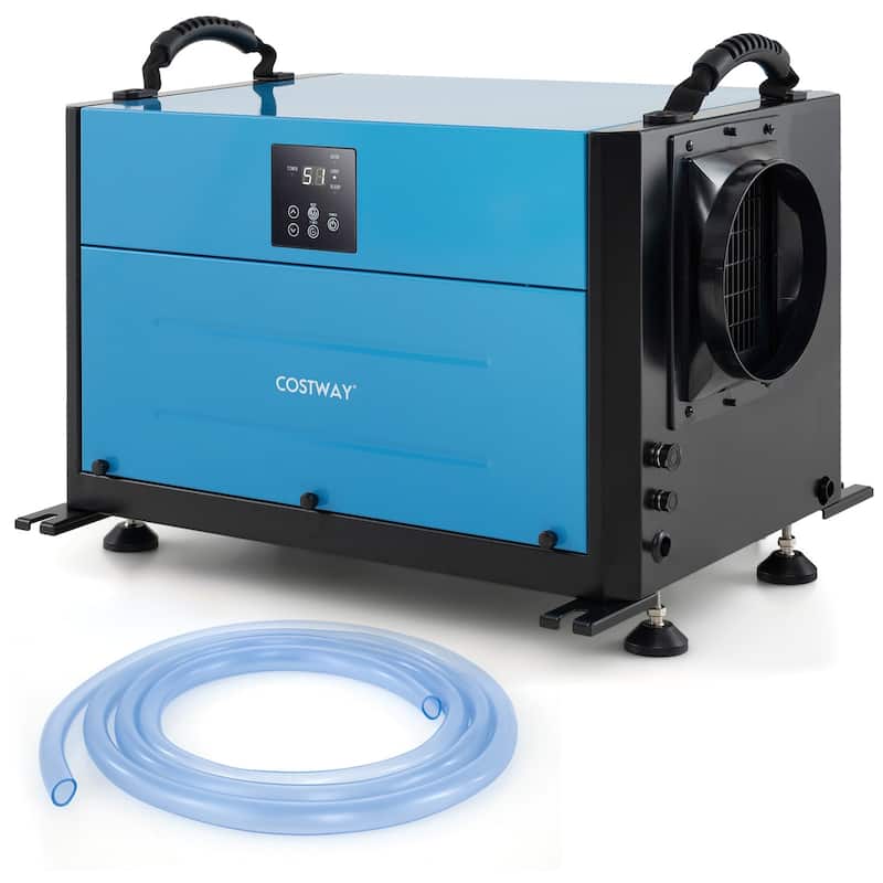 Costway 192 Pint Crawl Space Dehumidifier Commercial Dehumidifier with - See Details - Blue