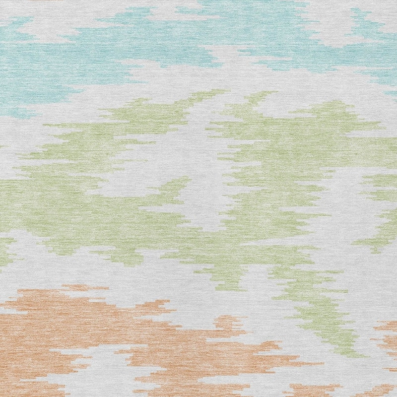 HomeRoots Abstract Transitional Rectangle Outdoor Rug