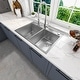 preview thumbnail 3 of 35, Sinber Drop in Double Bowl 304 Stainless Steel Kitchen Sink