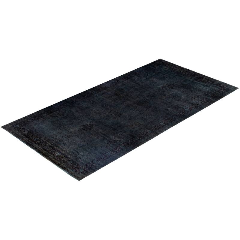 Overdyed One-of-a-Kind Hand-Knotted Area Rug - Gray - 9' 4" x 18' 8"