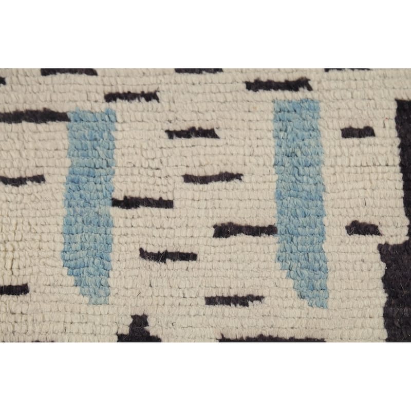 Abstract Moroccan Oriental Area Rug Handmade Contemporary Wool Carpet - 6'11"x 10'5"