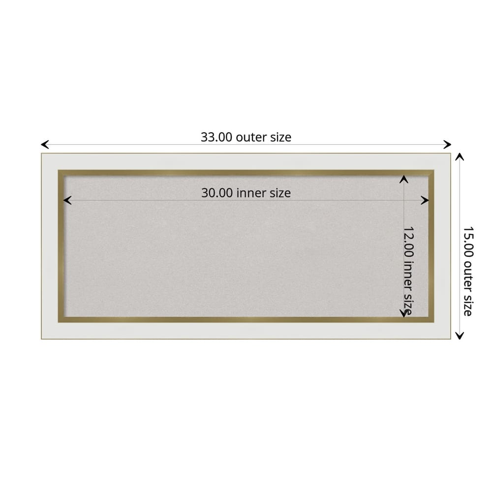 Eva Narrow Framed Grey Corkboard Bulletin Board