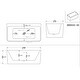 preview thumbnail 14 of 14, Acrylic Freestanding Flat Bottom Soaking Bathtub in White