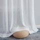 preview thumbnail 18 of 47, HLC.ME Emily Faux Linen Semi Sheer Transparent Rod Pocket Back Tab Lightweight Window Curtains Wide Panels, Pair