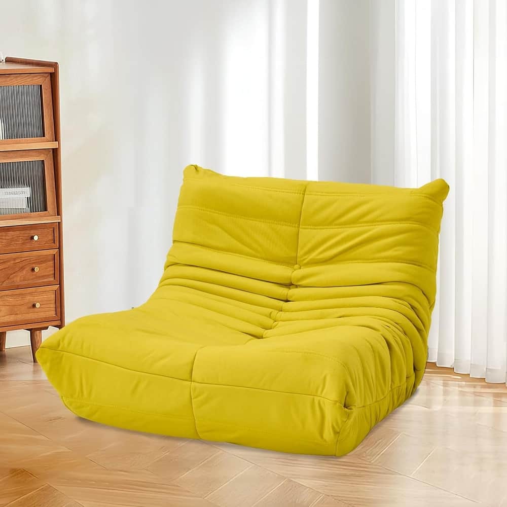 EROMMY Bean Bag Chair Togo Sofa - 28D Memory Foam Floor Chair for Adults & Kids, Lightweight Faux Leather Lounger in 5 Colors