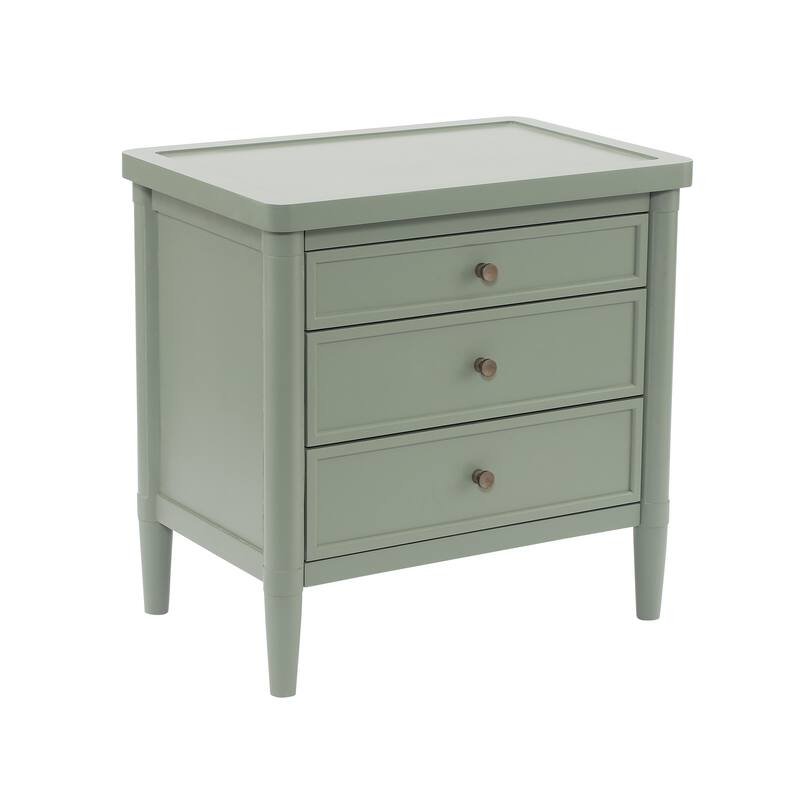 Christopher Knight Home - Modern Minimalist 23.62" Nightstand with Roller Glide Drawers & Solid Wood Legs, Versatile Home Use