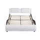 preview thumbnail 10 of 25, Merax Upholstered Faux Leather Platform Bed with LED Light