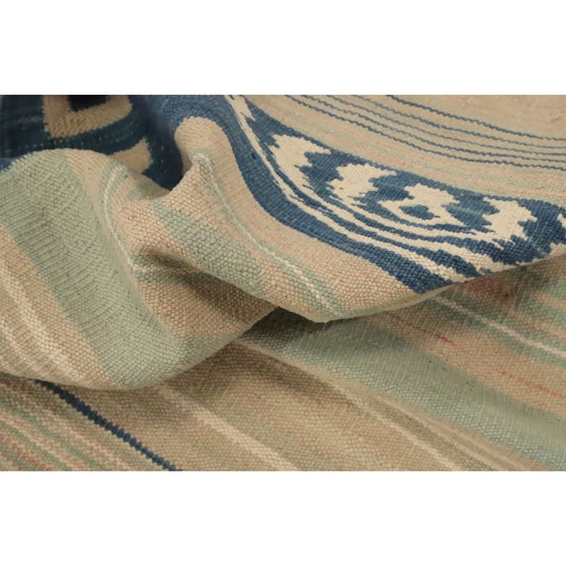 Hand Woven Oriental 100% Wool Carpet Southwestern Tribal Multi-Colored Kilim Area Rug - 4' 7'' X 3' 3''