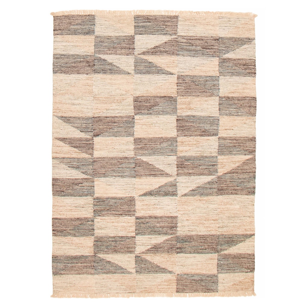 Ankara FW Beige, Grey Kilim 5'2" x 7'3" - 5'2 x 7'3