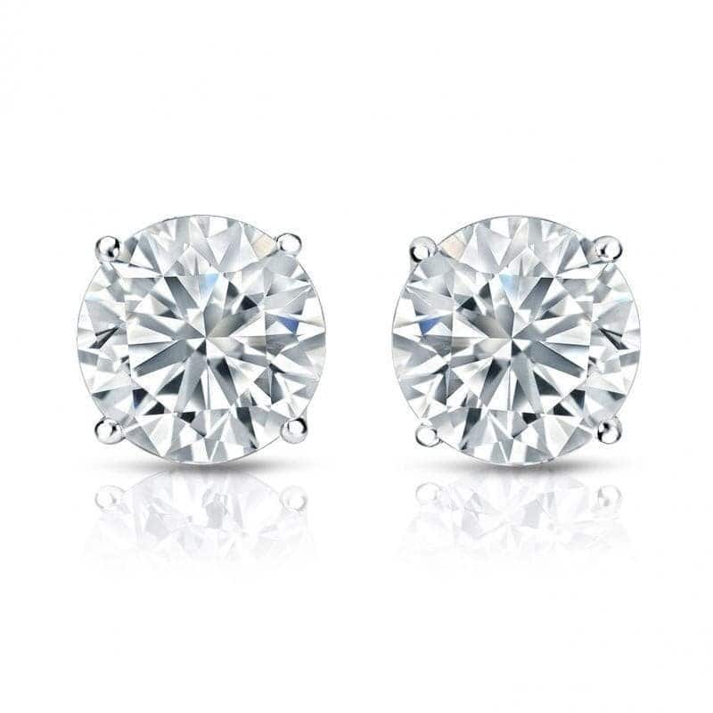 Auriya 1 3/4ctw Round Diamond Stud Earrings 18kt Gold Certified