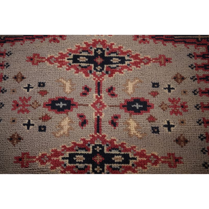 Geometric Viss Oriental Runner Rug Handmade Wool Carpet - 2'6"x 10'0"