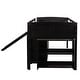 preview thumbnail 30 of 28, Low Twin Size Loft Bed with Cabinets, Shelves and Slide, White