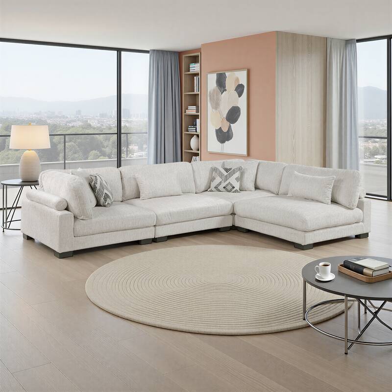 Fremont & Park Abbeville Microfiber 4-Piece Modular Sectional