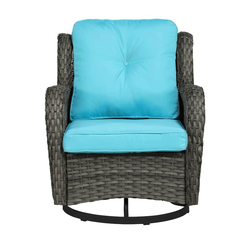 Outdoor Rattan Rocker Wicker Swivel Rocking Chair