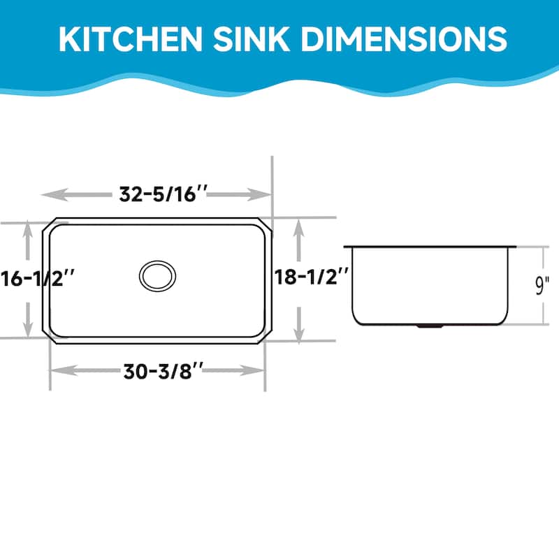 15''/18''/23''/25''/30''/31''/32''/33'' Classic Undermoun Kitchen Sink, Top Mount Kitchen Sink, Singel Bowl Or Double Bowl