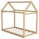 preview thumbnail 6 of 23, Wooden Twin Size House Bed, Kids Bed with House-shaped Roof