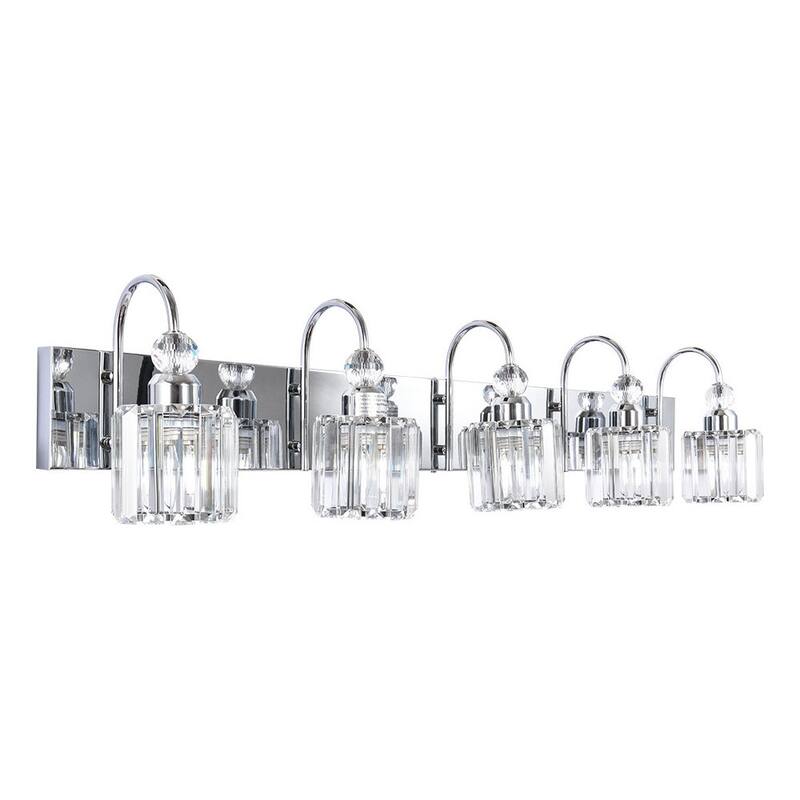 Dimmable Vanity Light With Crystal Accent