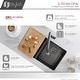 preview thumbnail 8 of 12, STYLISH 32 inch Graphite Black 16G 50/50 Double Bowl Undermount Kitchen Sink - 32" x 18" x 9"