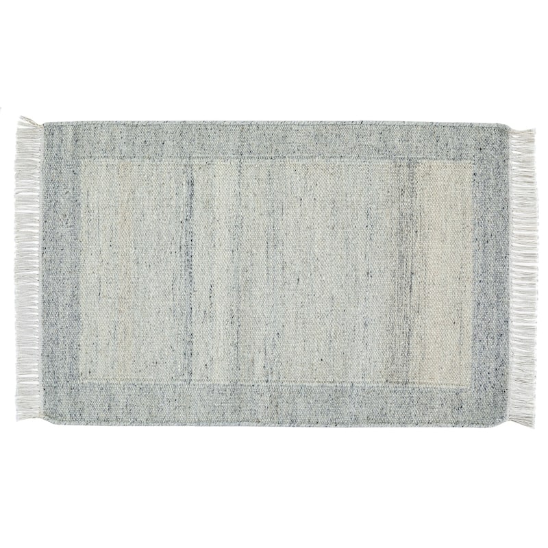 Terra by Obeetee Nu Maison Soft Border Rug - Oxford Blue - 7'9" x 9'9"