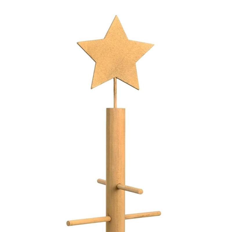 vidaXL Wooden Christmas Tree with Stand Brown bamboo