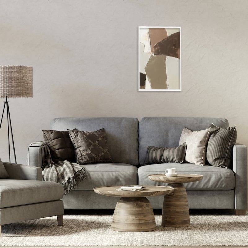 Stupell Contemporary Neutral Earth Tones Framed Giclee Art Design By Kippi Leonard