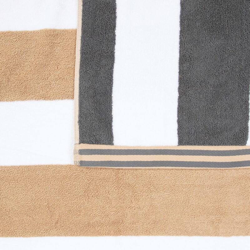 Aston & Arden Striped Reversible Oversized Beach Towel - 35x70