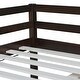 preview thumbnail 5 of 4, Rubber Wood Full Loft Bed with Ladder,Espresso