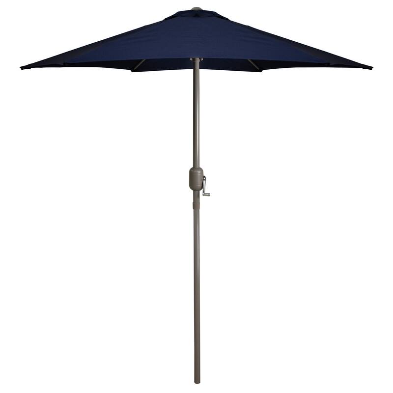 7.5ft Outdoor Patio Market Umbrella with Hand Crank - Navy Blue