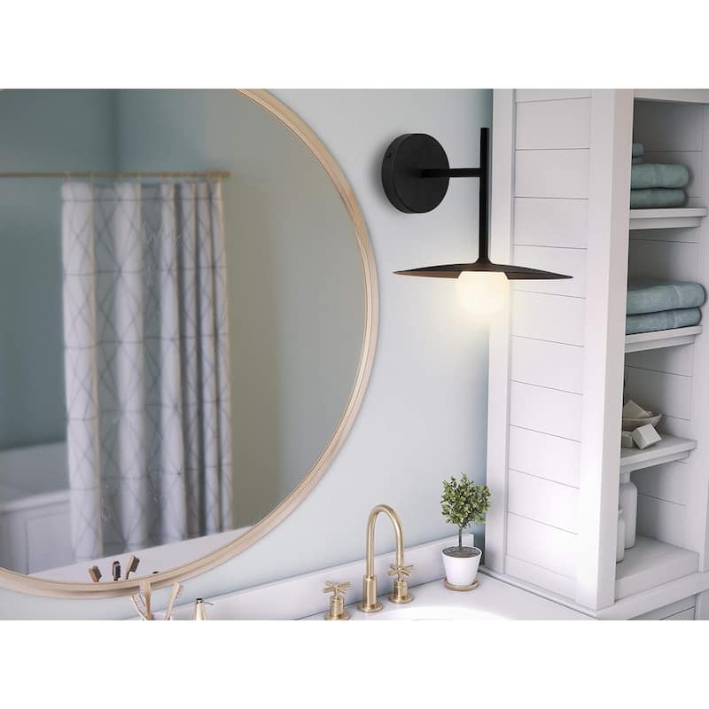 Modern wall sconce black wall lighting glass, metal bulb wall light