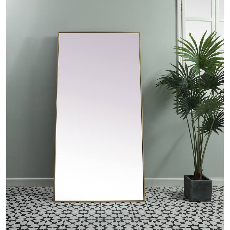 Indigo Home Metal Frame Rectangle Full Length Mirror 36x72 Inch
