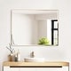 preview thumbnail 58 of 66, Rectangle Metal Framed Beveled Edge Bathroom Vanity Mirror 32"W x 24"H - Gold