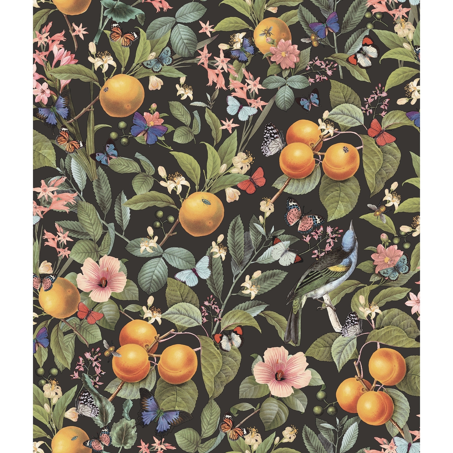 RoomMates Green Citrus Peel and Stick Wallpaper