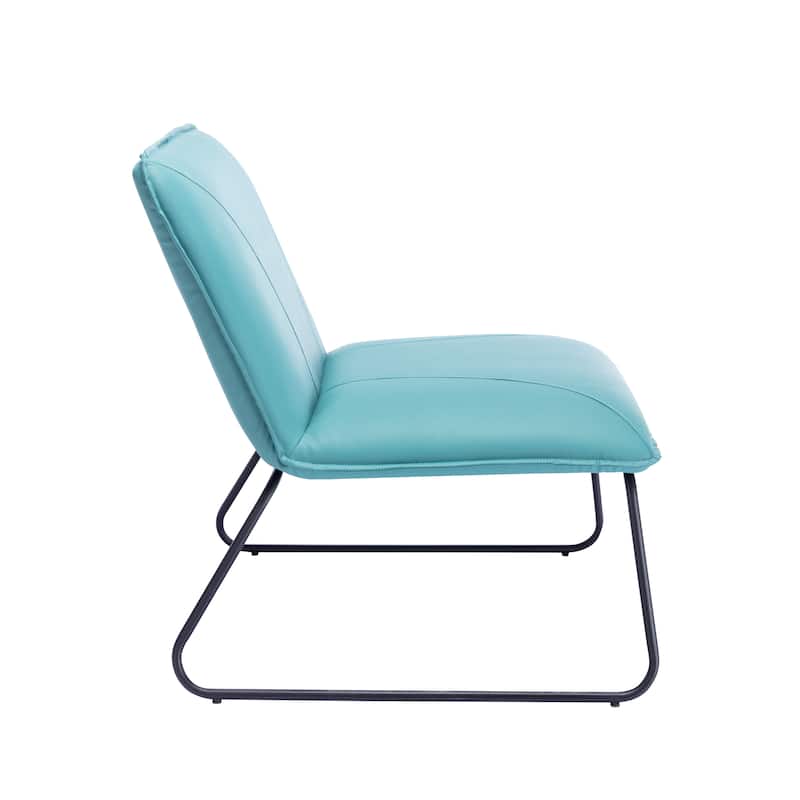 Porthos Home Quyen Armless 1 Sofa Seat, PU Leather Upholstery, Steel Legs