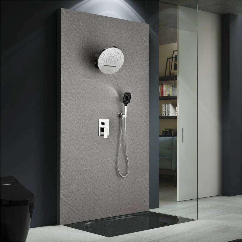 KISRAIS 3 Way Waterfall & Rainfall Faucet Shower System