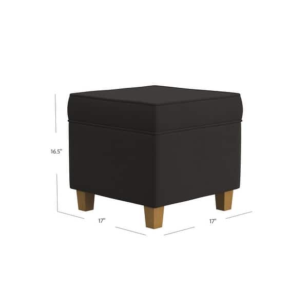 dimension image slide 11 of 15, Carson Carrington Birkerod Square Lift-off Storage Ottoman