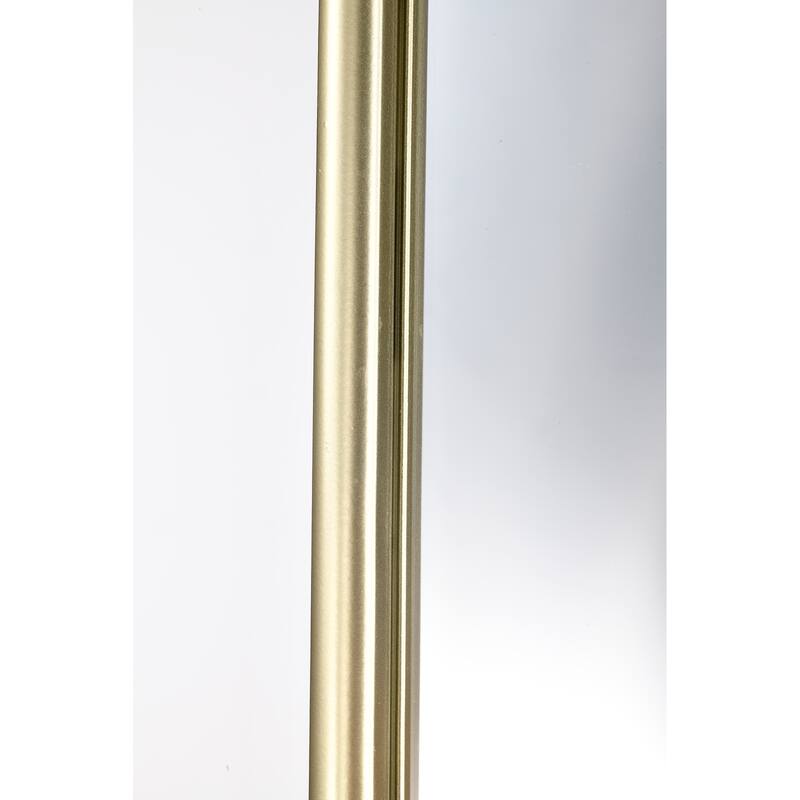 Gold 24 in. W x 35 in. H Arched Metal Frame Iron Modern Accent Mirror - 23.6 in. W x 35.5 in. H x 1 in. D
