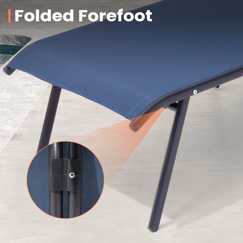 Pellebant Outdoor Patio Adjustable Chaise Lounge Chairs