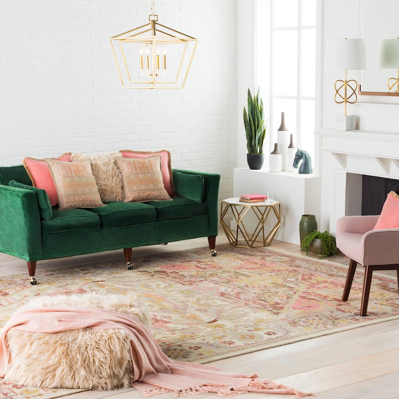 Hand-Knotted Bertilda Wool Area Rug - 9' x 13' - 9' x 13' - 9' x 13' - Lime