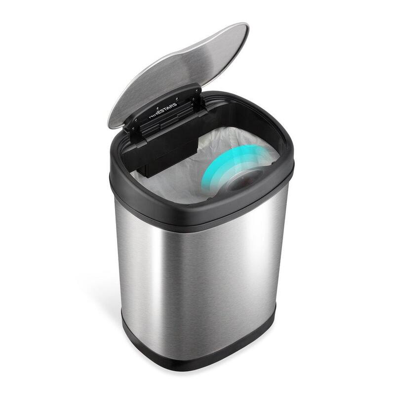 NINESTARS 3 Gallon Motion Sensor Trash Can DZT-12-13