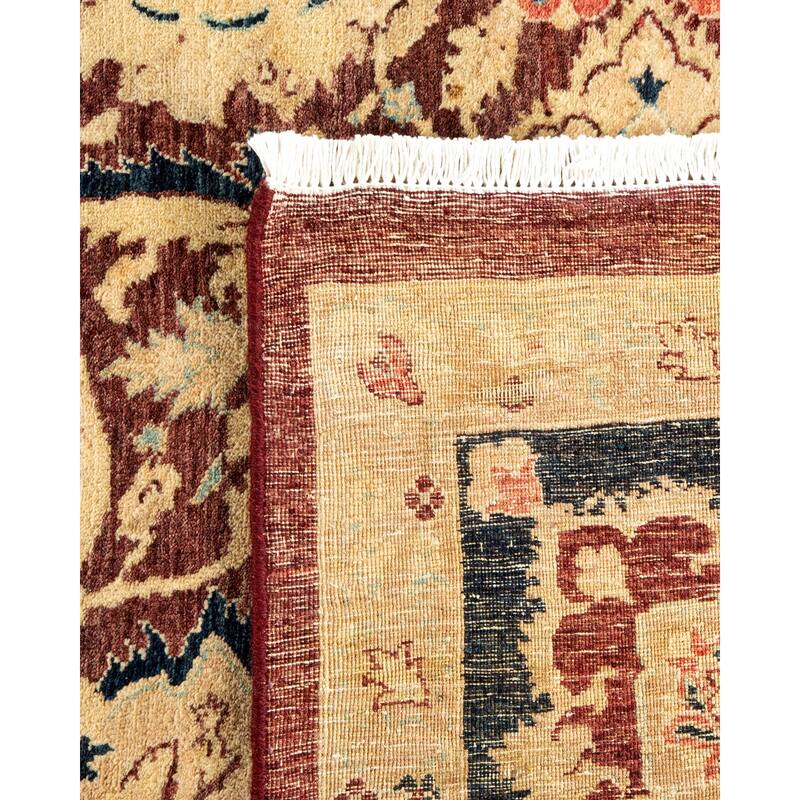 Overton Handknotted Wool Traditional Oriental Red Area Rug - 8' x 10'