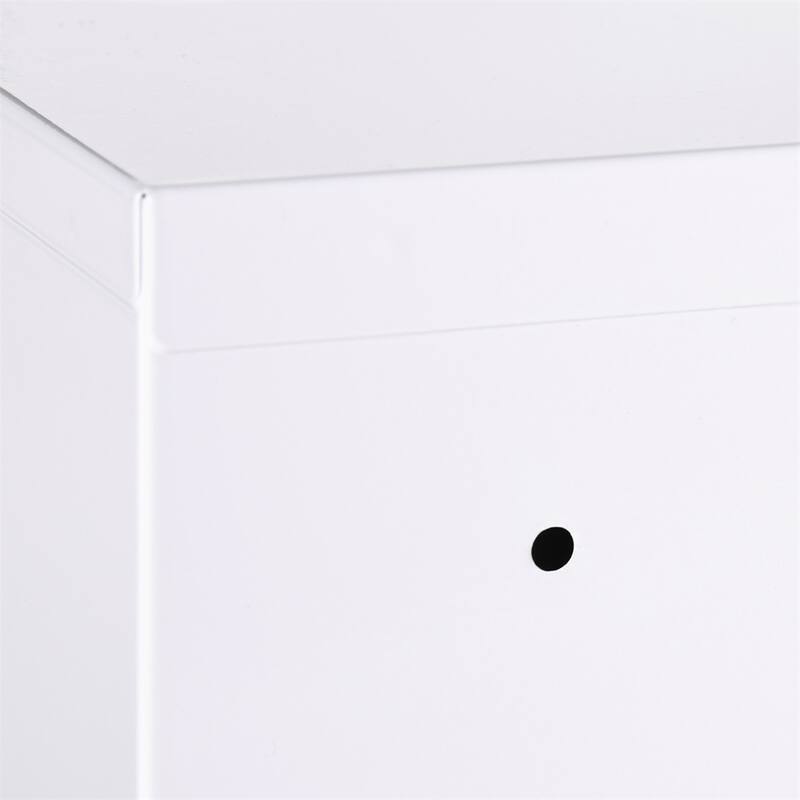 3 Tier Lockable Wall Mount Medicine Cabinet with 2 Keys for Bathroom - N/A